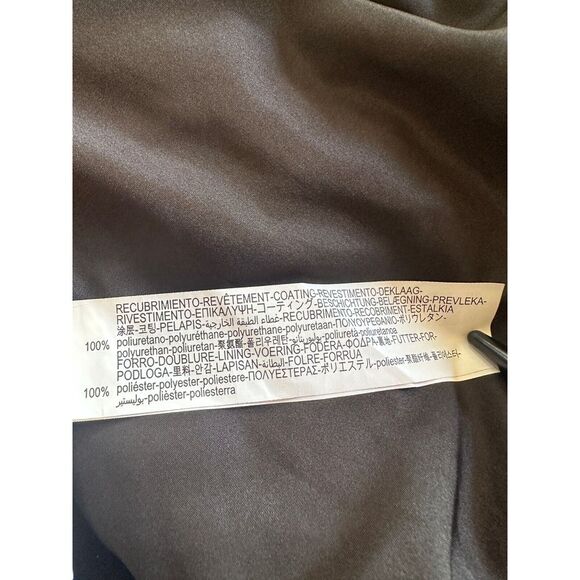 Zara Bomber Jacket Mens 2XL Black Faux Leather Zip Biker Goth Punk Designer - Picture 7 of 13